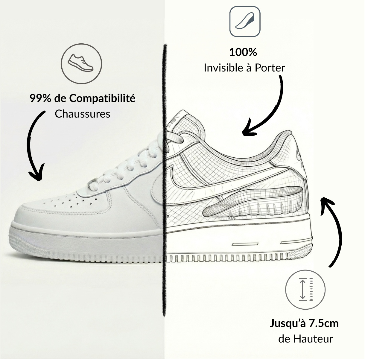 UpBoost™ - Semelles Grandissantes